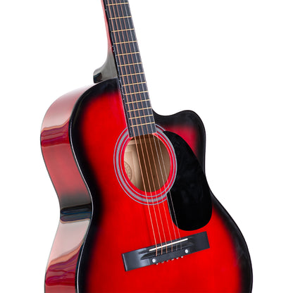 Karrera Acoustic Cutaway 40in Guitar - Red Tristar Online