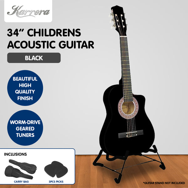 Karrera Childrens Acoustic Guitar Kids - Black Tristar Online