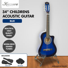 Karrera Childrens Acoustic Guitar Kids - Blue Tristar Online