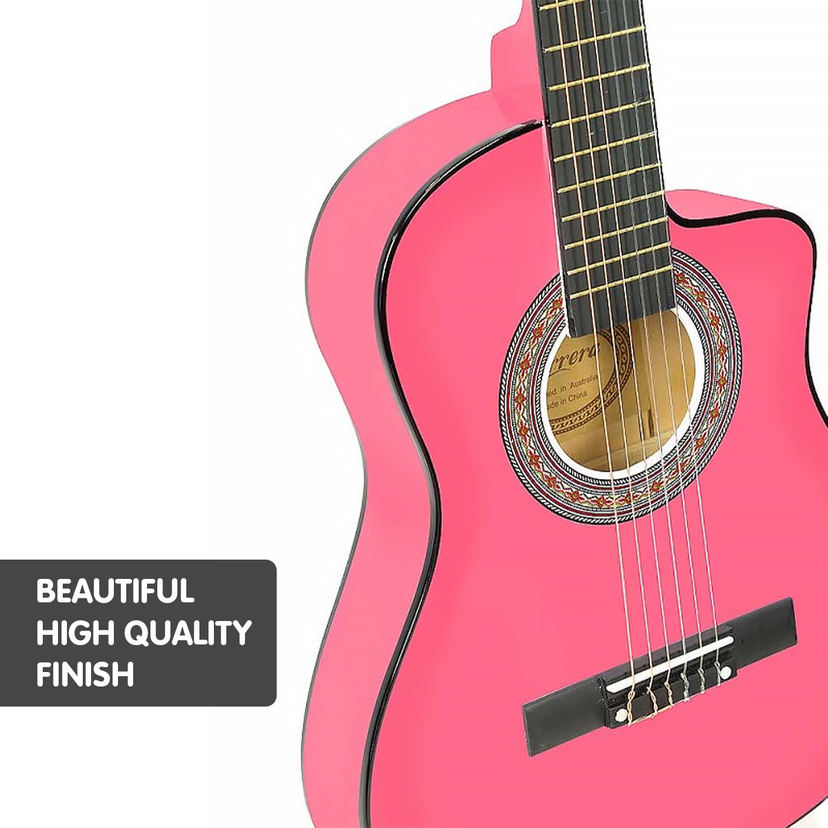 Karrera Childrens Acoustic Guitar Kids - Pink Tristar Online