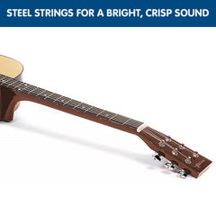 Karrera 38in Cutaway Acoustic Guitar with guitar bag - Natural Tristar Online