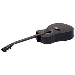 Karrera 38in Pro Cutaway Acoustic Guitar with Carry Bag - Black Tristar Online