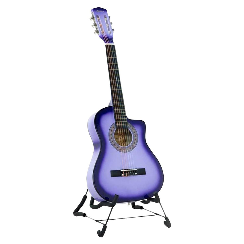 Karrera 38in Pro Cutaway Acoustic Guitar with guitar bag - Purple Burst Tristar Online