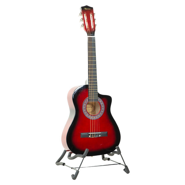 Karrera 38in Pro Cutaway Acoustic Guitar with guitar bag - Red Burst Tristar Online