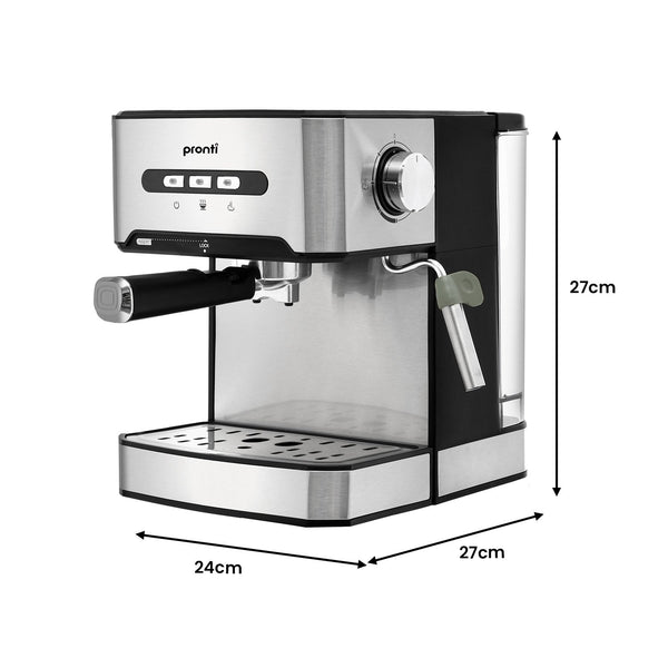 Pronti 1.6L Automatic Coffee Espresso Machine with Steam Frother Tristar Online