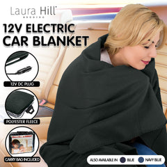 Laura Hill Heated Electric Car Blanket 150x110cm 12v - Black Tristar Online