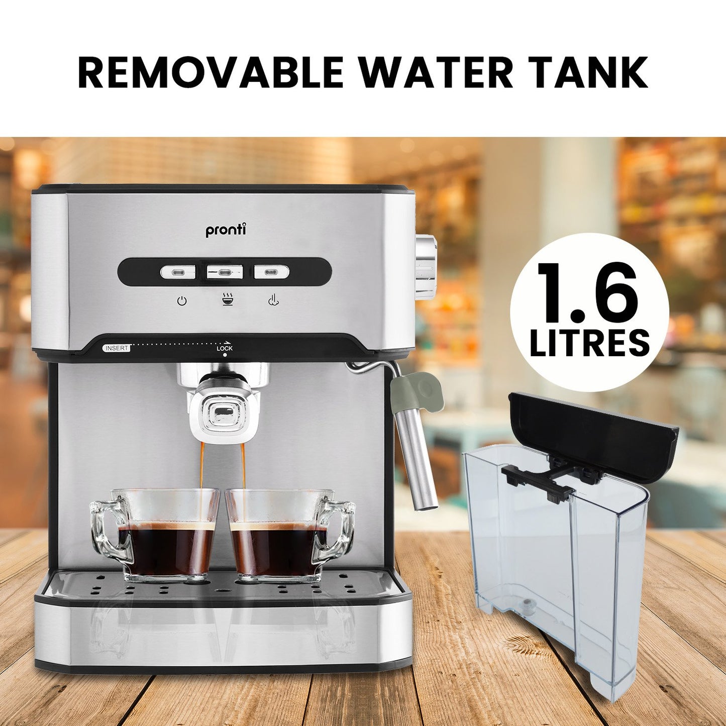 Pronti Toaster, Kettle & Coffee Machine Breakfast Set - Black Tristar Online