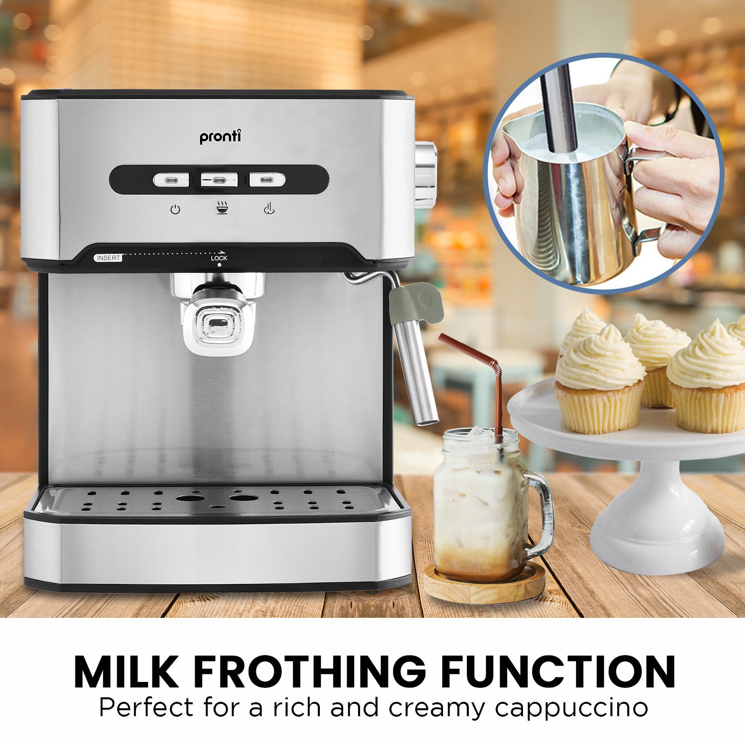 Pronti Toaster, Kettle & Coffee Machine Breakfast Set - Black Tristar Online