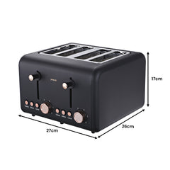 Pronti Toaster, Kettle & Coffee Machine Breakfast Set - Black Tristar Online