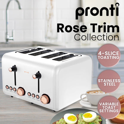Pronti Toaster, Kettle & Coffee Machine Breakfast Set - White Tristar Online
