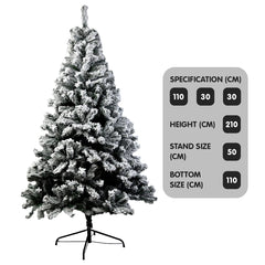 Christabelle Snow-Tipped Artificial Christmas Tree 2.1m 1200 Tips Tristar Online