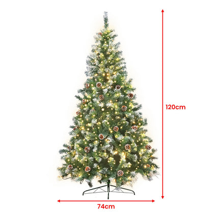 Christabelle 1.2m Pre Lit LED Christmas Tree Decor with Pine Cones Xmas Decorations Tristar Online
