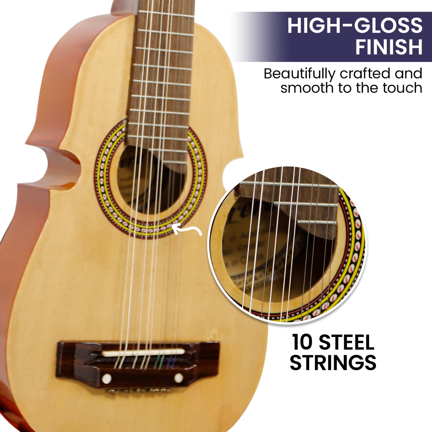 Karrera 25in Cuatro Guitar - Natural Tristar Online