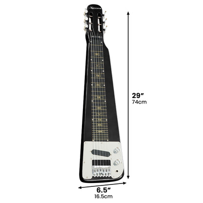 Karrera 29in 6-String Lap Steel Hawaiian Guitar - Black Tristar Online