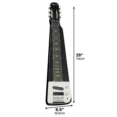 Karrera 29in 6-String Lap Steel Hawaiian Guitar - Black Tristar Online