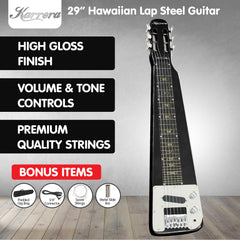 Karrera 29in 6-String Lap Steel Hawaiian Guitar - Black Tristar Online