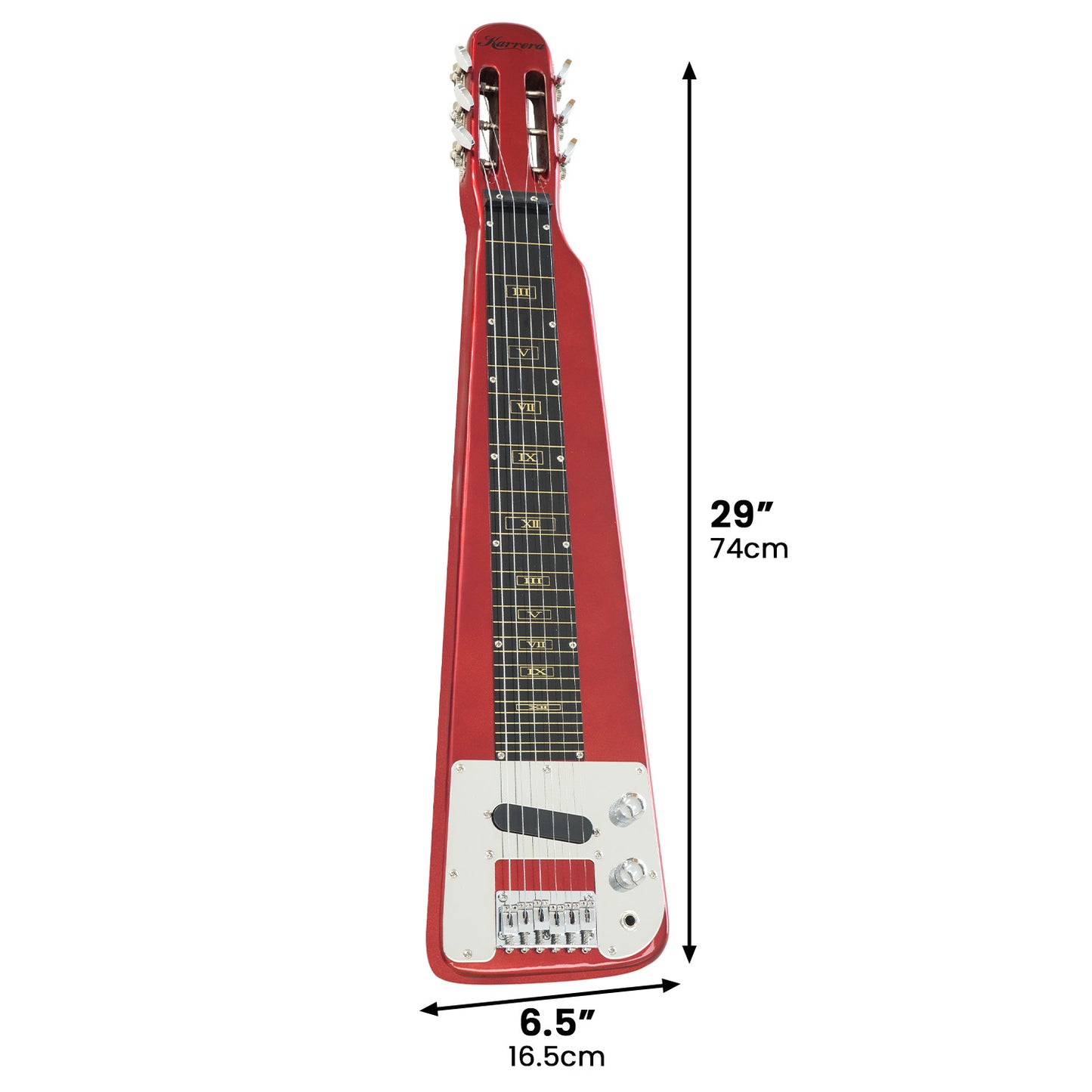 Karrera 6-String Steel Lap Guitar - Metallic Red Tristar Online