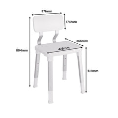 Evekare Deluxe Bathroom Chair With Back Support Tristar Online