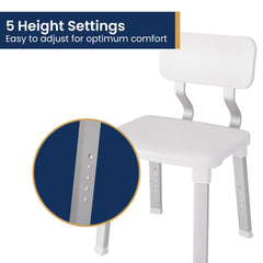 Evekare Deluxe Bathroom Chair With Back Support Tristar Online