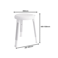 Evekare Deluxe Height-adjustable Rotating Bathroom Stool Tristar Online