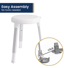 Evekare Deluxe Height-adjustable Rotating Bathroom Stool Tristar Online