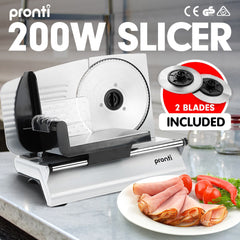 Pronti Deli and Food Electric Meat Slicer 200W Blades Processor Tristar Online