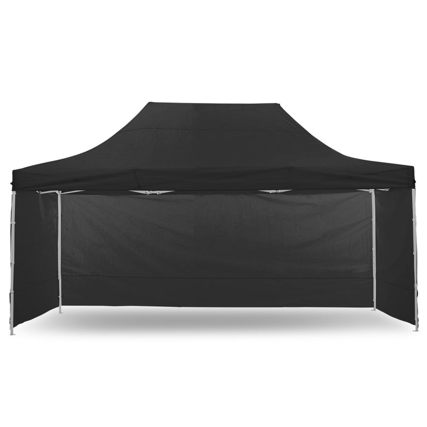 Wallaroo Gazebo Tent Marquee 3x4.5m PopUp Outdoor Black Tristar Online