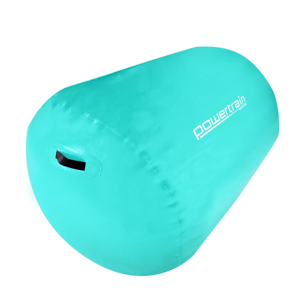 Powertrain Sports Inflatable Gymnastics Air Barrel Exercise Roller 120 x 75cm - Green Tristar Online