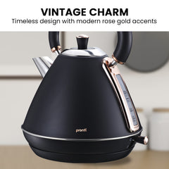 Pronti 1.7L Rose Trim Collection Kettle - Black Tristar Online