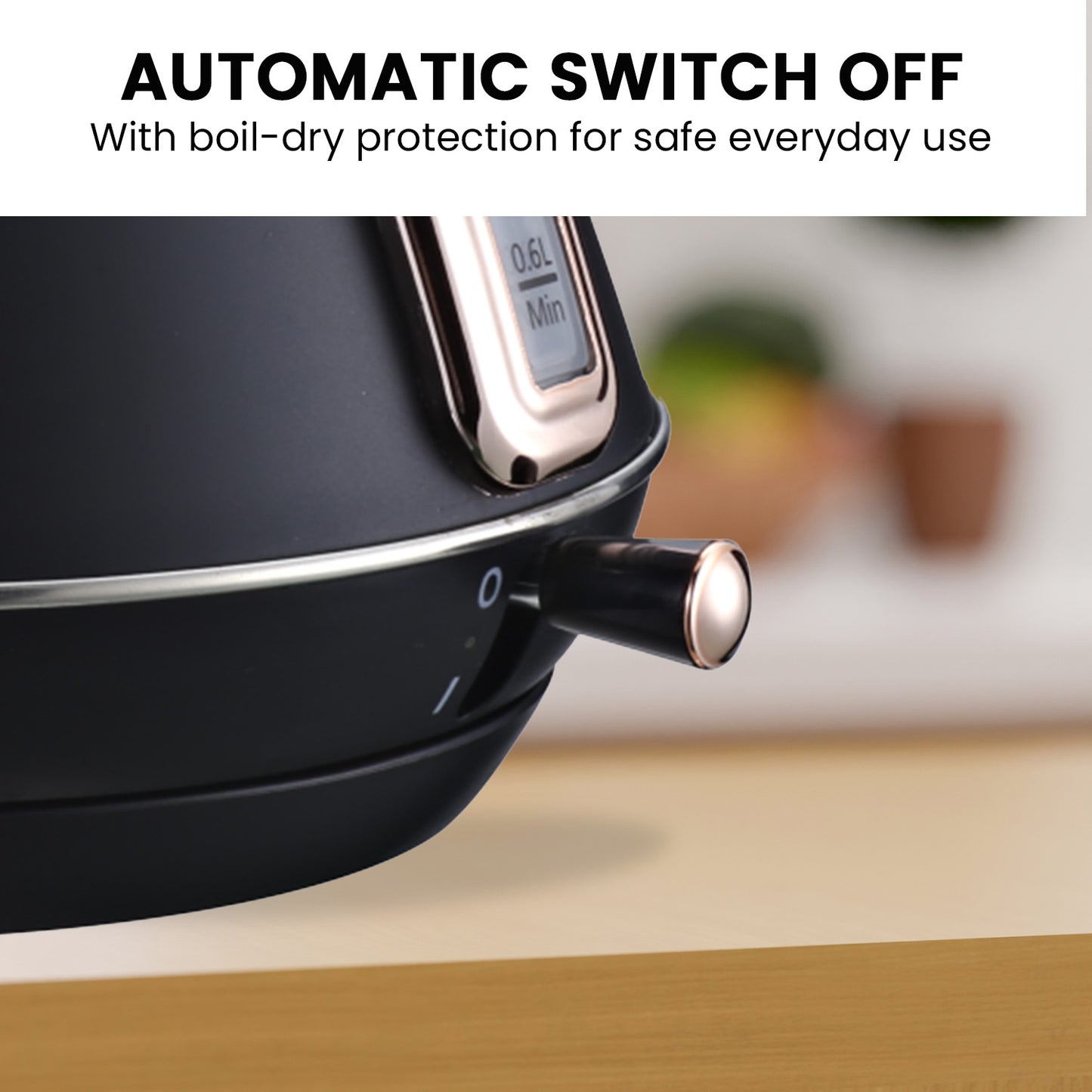 Pronti 1.7L Rose Trim Collection Kettle - Black Tristar Online