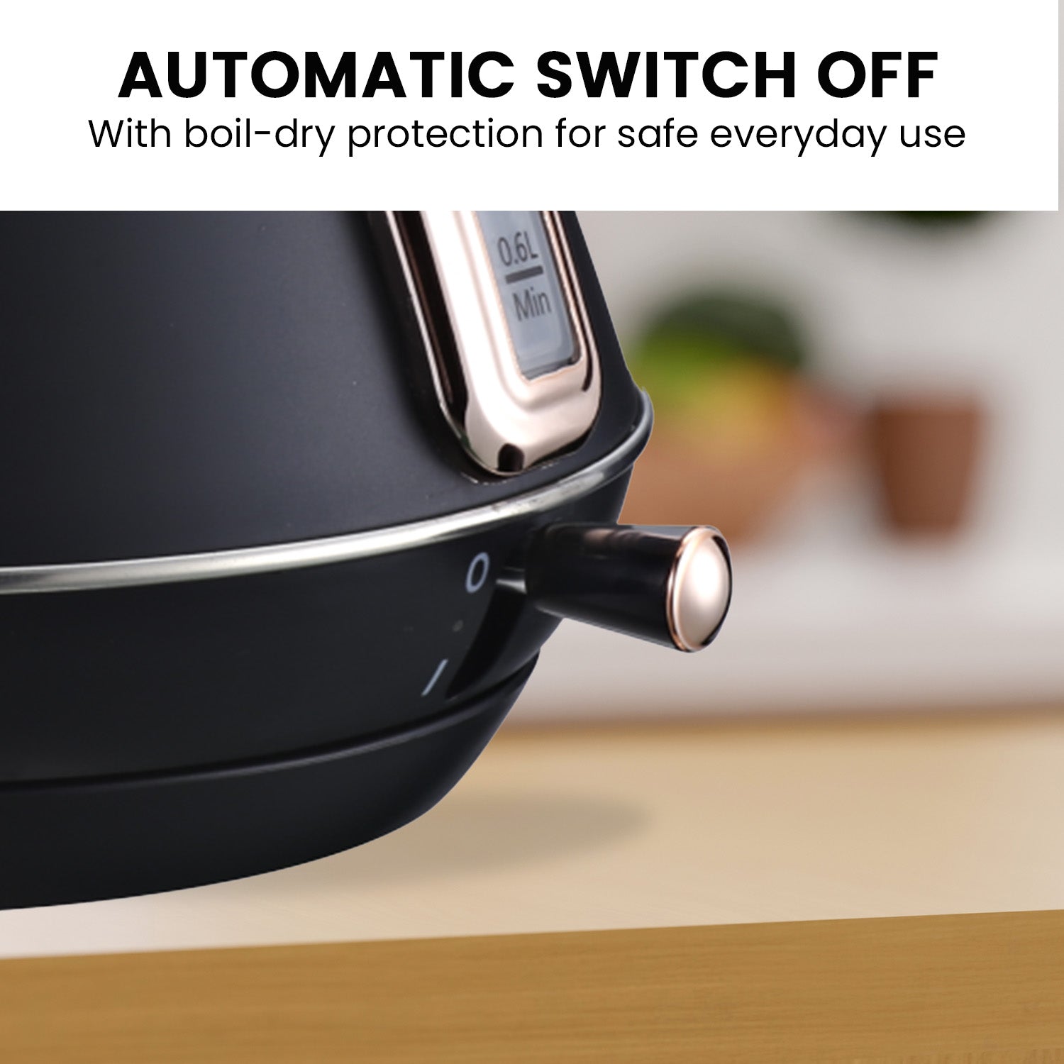 Pronti 1.7L Rose Trim Collection Kettle - Black Tristar Online