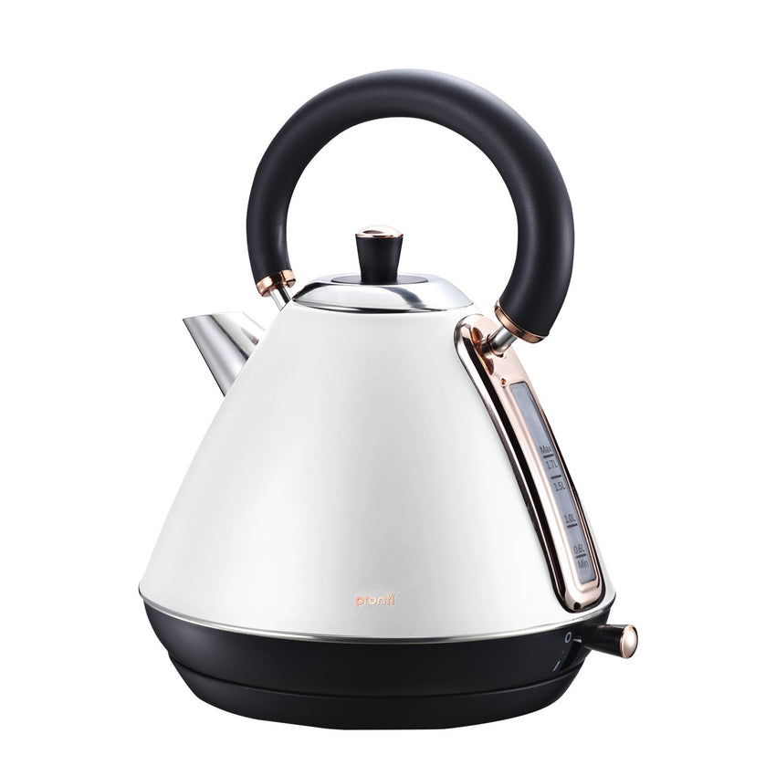 Pronti 1.7l Rose Trim Collection Kettle - White Tristar Online