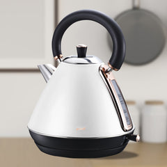 Pronti 1.7l Rose Trim Collection Kettle - White Tristar Online