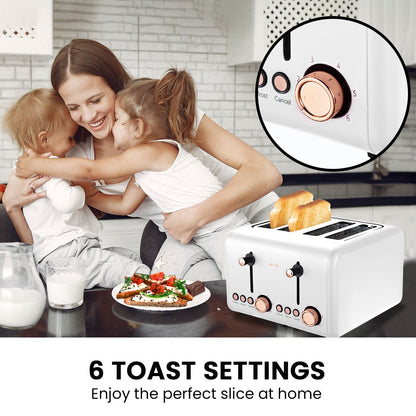 Pronti Rose Trim Collection Toaster & Kettle Bundle - White Tristar Online