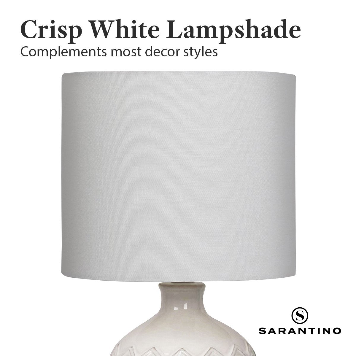 Sarantino Ceramic Table Lamp In Cream Tristar Online