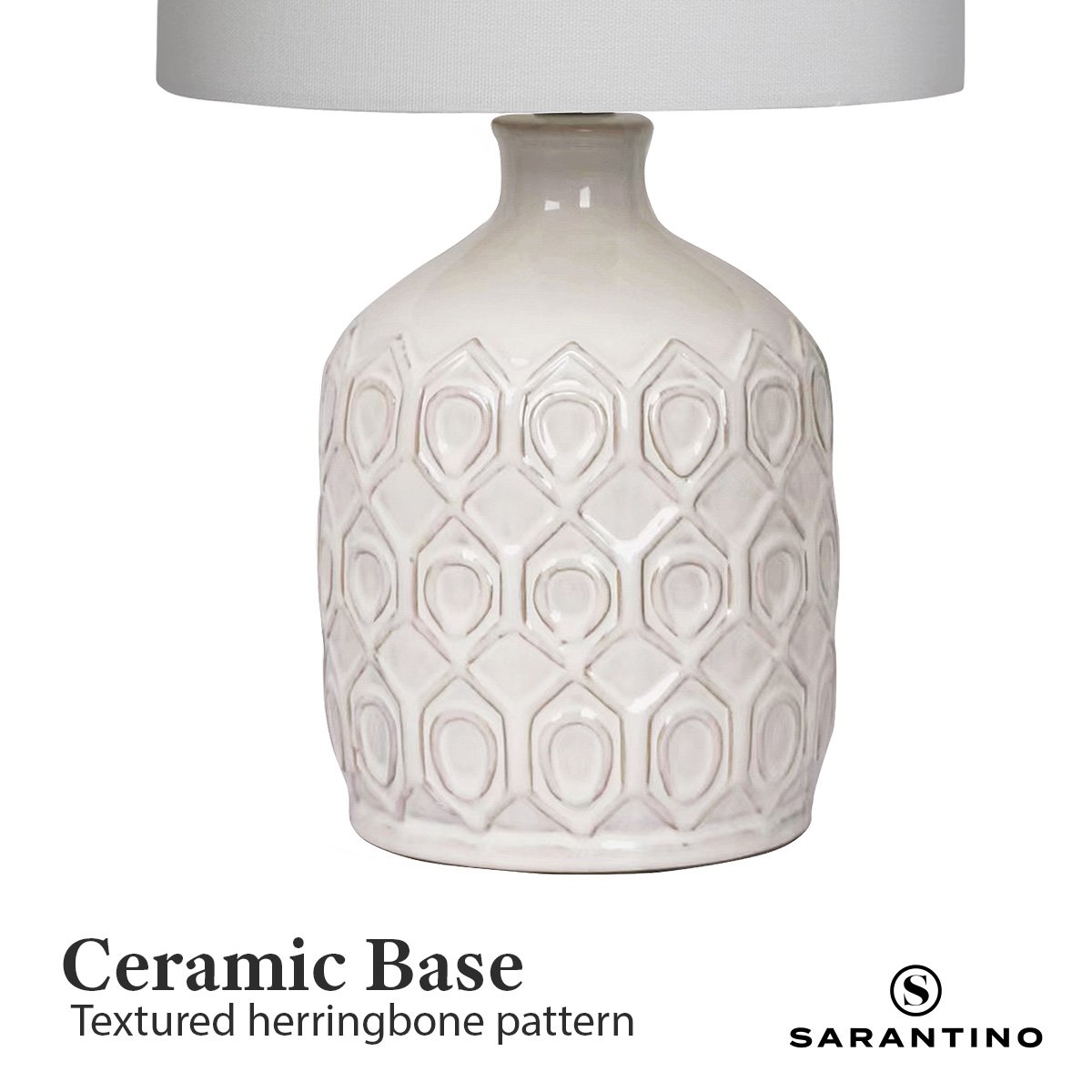 Sarantino Ceramic Table Lamp In Cream Tristar Online