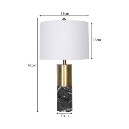 Sarantino Metal and Marble Table Lamp in Black Tristar Online