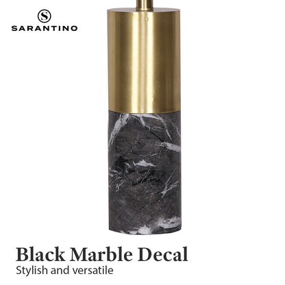 Sarantino Metal and Marble Table Lamp in Black Tristar Online