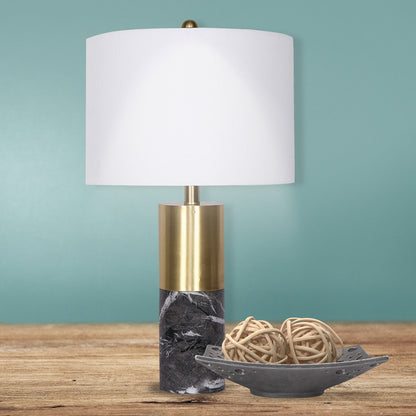 Sarantino Metal and Marble Table Lamp in Black Tristar Online