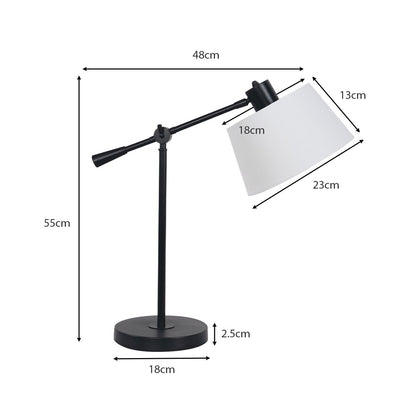 Sarantino Adjustable Metal Table Lamp In Black Tristar Online