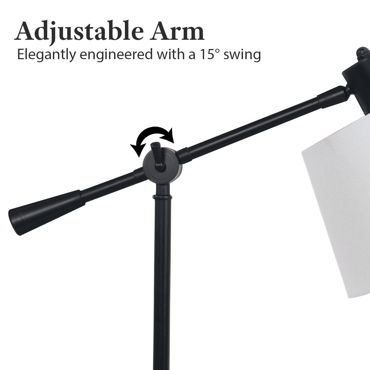 Sarantino Adjustable Metal Table Lamp In Black Tristar Online