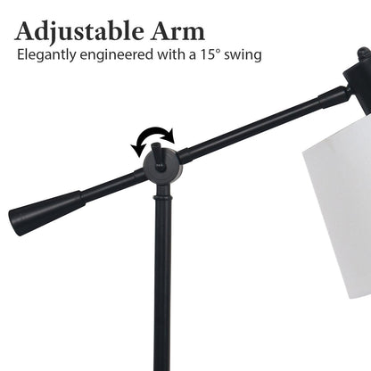 Sarantino Adjustable Metal Table Lamp In Black Tristar Online