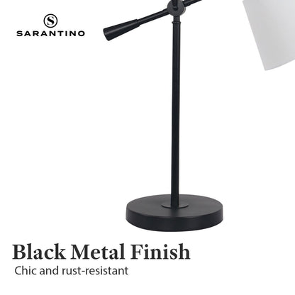 Sarantino Adjustable Metal Table Lamp In Black Tristar Online