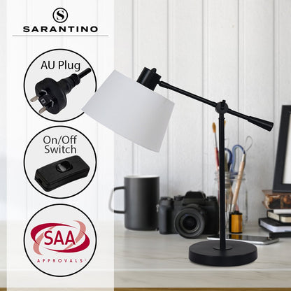 Sarantino Adjustable Metal Table Lamp In Black Tristar Online