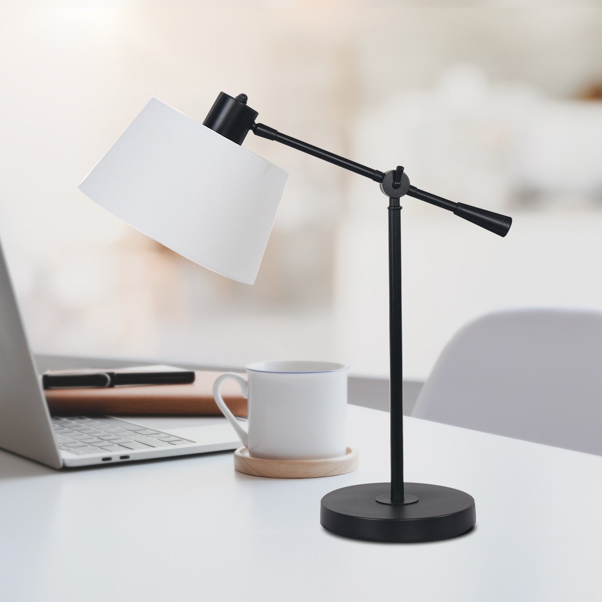 Sarantino Adjustable Metal Table Lamp In Black Tristar Online