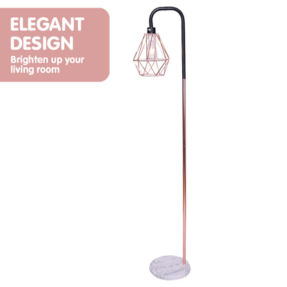 Sarantino Rose Gold Floor Lamp with Geometric Shade Tristar Online