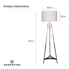 Sarantino Metal Tripod Electric Floor Lamp Gradient Finish Tristar Online