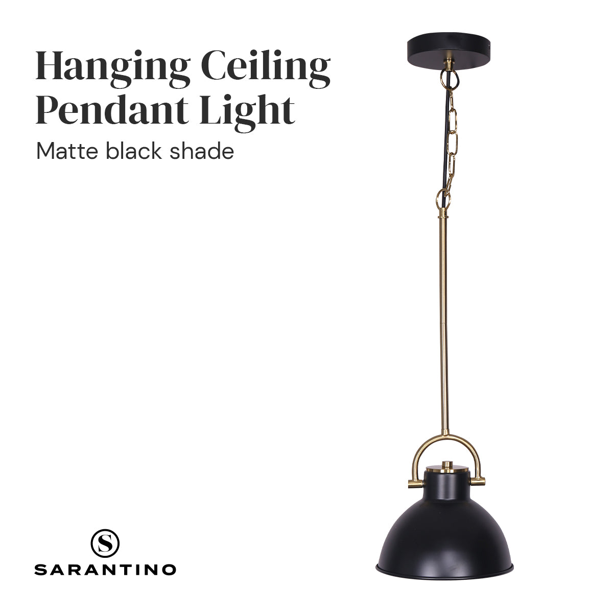 Sarantino Black and Gold Pendant Light Tristar Online