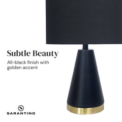 Sarantino Metal Table Lamp in Black and Gold Tristar Online