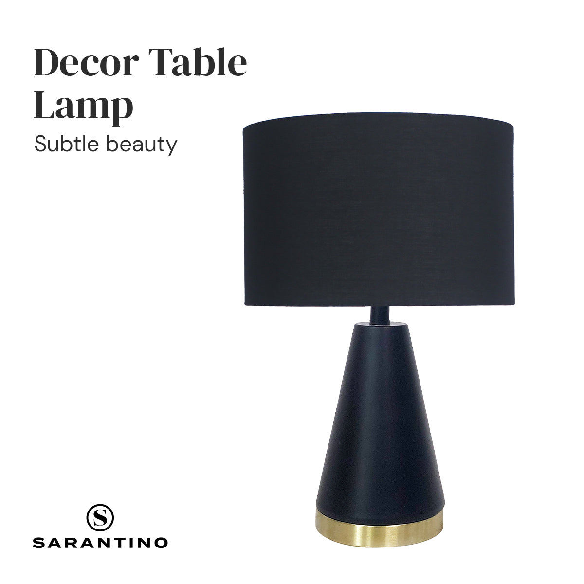 Sarantino Metal Table Lamp in Black and Gold Tristar Online